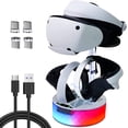 thumbnail image 4 of Estación de carga para cargador PS VR2, con soporte para auriculares, Cable de carga USB C y 3 modos de iluminación RGB, versión UE, 1 Uds., 4 of 5