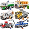 thumbnail image 2 of Amyove City Engineering Vehicle Building Blocks Kids Small Particle Assembly Building Bricks Car Model Toys For Boys Gifts, 2 of 9