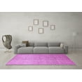 thumbnail image 3 of Ahgly Company Indoor Round Abstract Purple Contemporary Area Rugs, 6' Round, 3 of 4