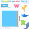 thumbnail image 5 of Juego de papel para origami, 200 hojas, 20 colores, hojas cuadradas de doble cara., 5 of 5