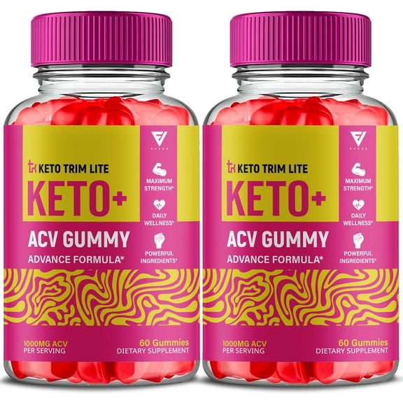 (2 Pack) Keto Trim Lite Gummies, Keto Trim Lite Supplement for Overall Health and Wellness Support, KetoTrim Lite (120 Gummies)