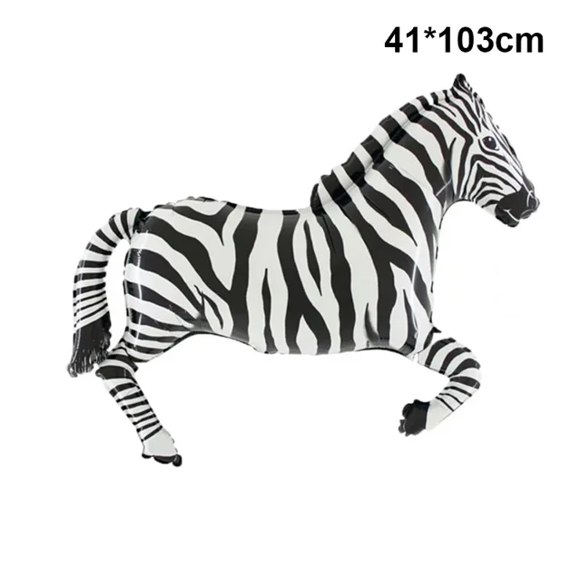 Pancarta de Feliz Cumpleaños de animales de Safari, banderín de aluminio, globos de animales para niños, decoración de fiesta temática de jungla, Safari, Zoo, juguete(1pc7