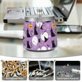 thumbnail image 6 of Yayeee Ashtray with Lid for Cigarette Smokeless Stainless Steel Home Ash Holder, Purple Halloween Pattern, 6 of 7