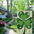 thumbnail image 4 of St Patricks Day Shamrock Garden Flag Double Sided for Outside Polka Dots Small Green Welcome Yard Holiday Flag, 4 of 6