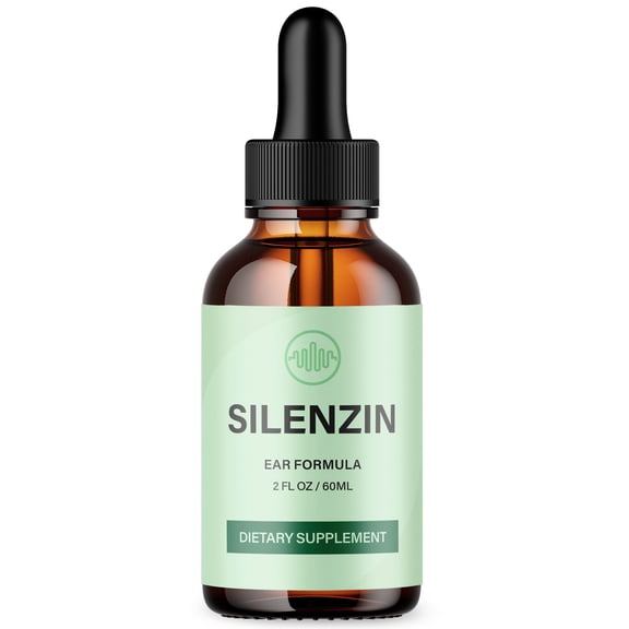 Silenzin Ear Health Support Drops Natural Formula Healthy Hearing Supplement 30 Servings