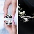 thumbnail image 3 of Rosec Jewels Lab Created Diamond Wedding Band (Ef-VS Quality) - Mens Enamel Band Ring - with Jewelry Box, 10K White Gold, US 10.50, 3 of 8