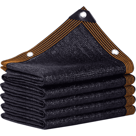 Garden 70% Shade Cloth, 10 x 20 FT Shade Mesh Tarp with Reinforced Grommets, Black Outdoor Sunblock Shade Cloth Cover for Plants, Greenhouse, Patio, Chicken Coop, Tomatoes Sun Shade Net