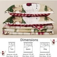 thumbnail image 6 of Christmas Quilt Set Full/ Size 3-Piece Xmas Bedspread Reversible Coverlet Snowman Tree Design for New Year Bed Decor, Lightweight Bedding Cover for All Season(1 Quilt + 2 Pillow Shams, Beige), 6 of 6