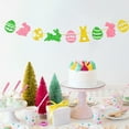 thumbnail image 1 of Aqestyerly 12-Pack Bunny Easter Party Banners Glitter Paper Flags with Vibrant Lettering for Home Outdoor Spring Holiday Celebration Decorations, 1 of 6