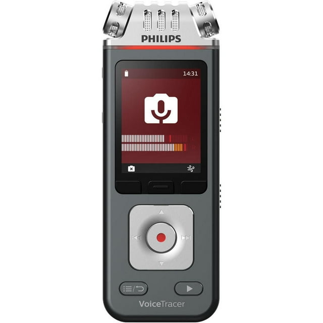 Enregistreur audio Philips DVT7110 VoiceTracer avec support pour caméra