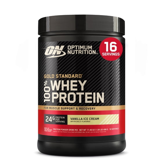 Optimum Nutrition, Gold Standard 100% Whey Protein Powder, Vanilla Ice Cream, 16 Servings