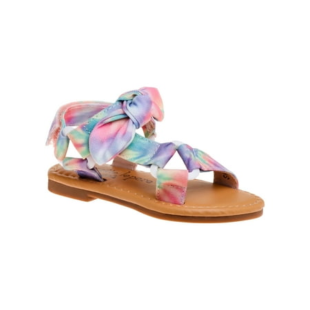 Nanette Lepore hook and loop Toddler Girl's Bow Open Toe Strap Sandals