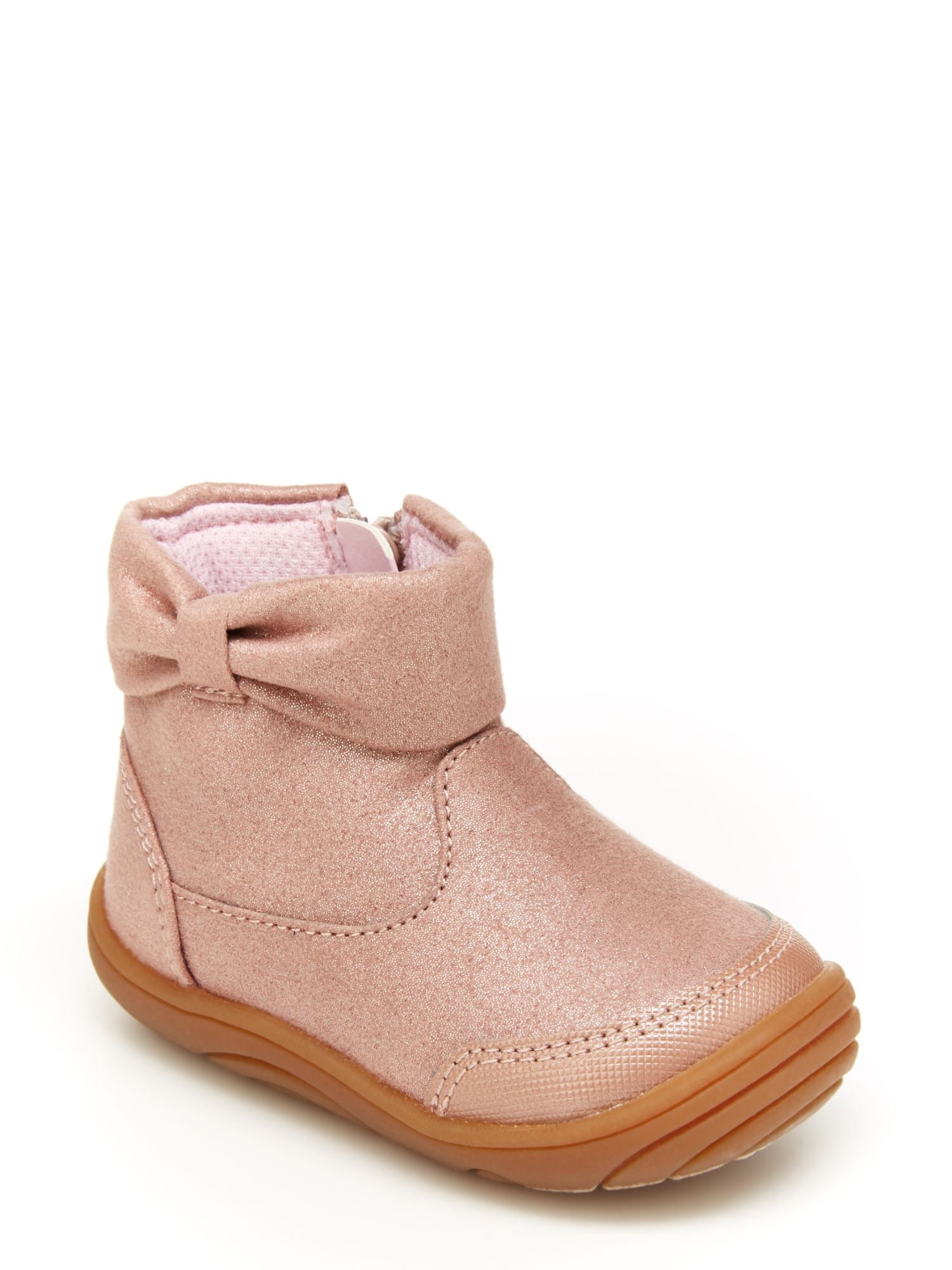 Stride Rite 360 Daphne Cozy Bow First Walker Ankle Booties (Infant Girls)