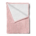 thumbnail image 2 of Abstract Geometry Soft Flannel Fleece Blanket, Floral Inspired Nature Geometric Pattern on Plain Backdrop, Cozy Plush for Indoor and Outdoor Use, 50" x 70", White Pastel Pink Blush, by Ambesonne, 2 of 5
