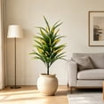 thumbnail image 4 of Artificial Persian Grass Potted Plant Set,Realistic Decorative Green And Bloom Mix Arrangement,Durable Plastic Simulation Design,Living Room Shelf Fireplace Office Desk Home Accent Decor Piece, 4 of 9