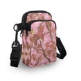 thumbnail image 3 of HELLHERO Crossbody Bag Trendy Polyester Lightweight Women 4.33x1.97x7.09 Casual Use, Pink Camo with Branches, 3 of 7