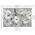 thumbnail image 5 of Art.com Flowers On Gray Art Print by Silvia Vassileva, White Frame Wall Art, 44" x 32", 5 of 5