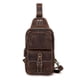 thumbnail image 1 of Mens Unisex Leather Messenger Bag Outdoor Cross Body Shoulder Backpack Chest Sling one Shoulder Day Pack Bag Ref: 1157, 1 of 5