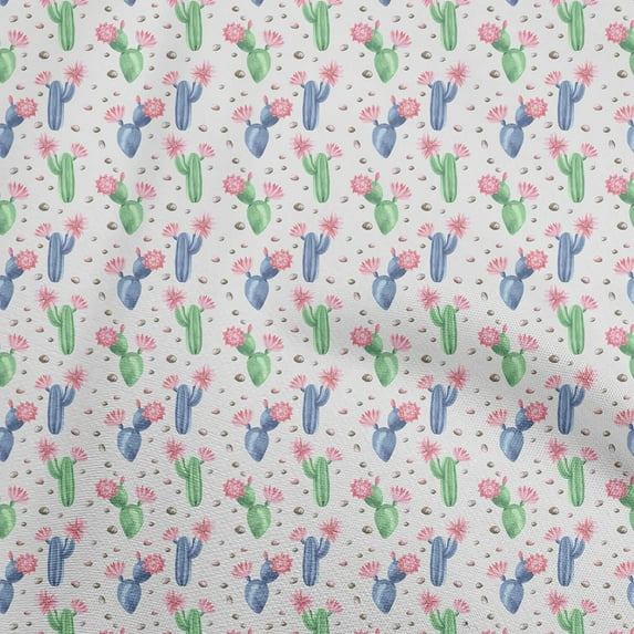 oneOone Cotton Flex Light Pink Fabric Cactus Sewing Craft Projects Fabric Prints By Yard 40 Inch Wide