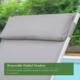 thumbnail image 5 of Ulax Furniture Outdoor Adjustable Pool Chaise Lounge Chairs Set of 2 All Weather Metal Sling Lounge Chairs for Outside, Patio, Beach(Light Grey), 5 of 9