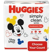 Huggies Simply Clean Unscented Baby Wipes, 11 Flip Lid Packs (704 Wipes Total)