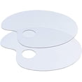 thumbnail image 1 of 2 paletas de pintura acrílica transparente para pintura artesanal de bricolaje, paleta de artista ovalada transparente para mezclar pinturas al óleo, fácil de limpiar, 10 x 6 pulgadas Adepaton YZY200, 1 of 7