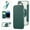 Green, variant on Luxury Electroplated Wallet Case for iPhone 17, PU Leather Front+Clear PC Back, 360° Rotating Ring Stand Flip Cover with RFID Blocking Card Slots, Compatible with MagSafe, Brown