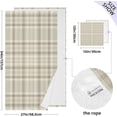thumbnail image 3 of Cream Beige Plaid Tartan Cotton Towel Set 2 Piece, 1 Bath Towels 1 Washcloth, Soft Fast Dry Super Absorbent Face Hand Towel for Bathroom Hotel Gym Spa and Beach, 3 of 7