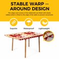 thumbnail image 4 of Happy Valentine's Day Table Cloths for 3 Foot Rectangle Tables, Yellow Love Hearts Romantic Patio Waterproof Elastic Fitted Tablecloths, Washable Rectangular Table Cover for Camping, 4 of 8