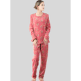 thumbnail image 2 of Set De 2 Pijamas Afelpadas Mujer Polar Pantalón Sudadera Ropa Invierno UNITALLA, 2 of 5