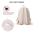 thumbnail image 7 of Backpack for College High Middle School Fashion Student Bag Cute Aesthetic Bookbag for Teens White One Size, 7 of 7