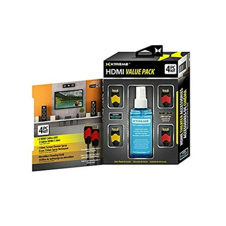 Xtreme Cables HDMI Cable Value Pack w/ Cleaning