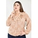 thumbnail image 4 of Blusa estampada con olanes Roman Fashion /Tallas Extras, 1905 (Beige) beige 40, 4 of 7