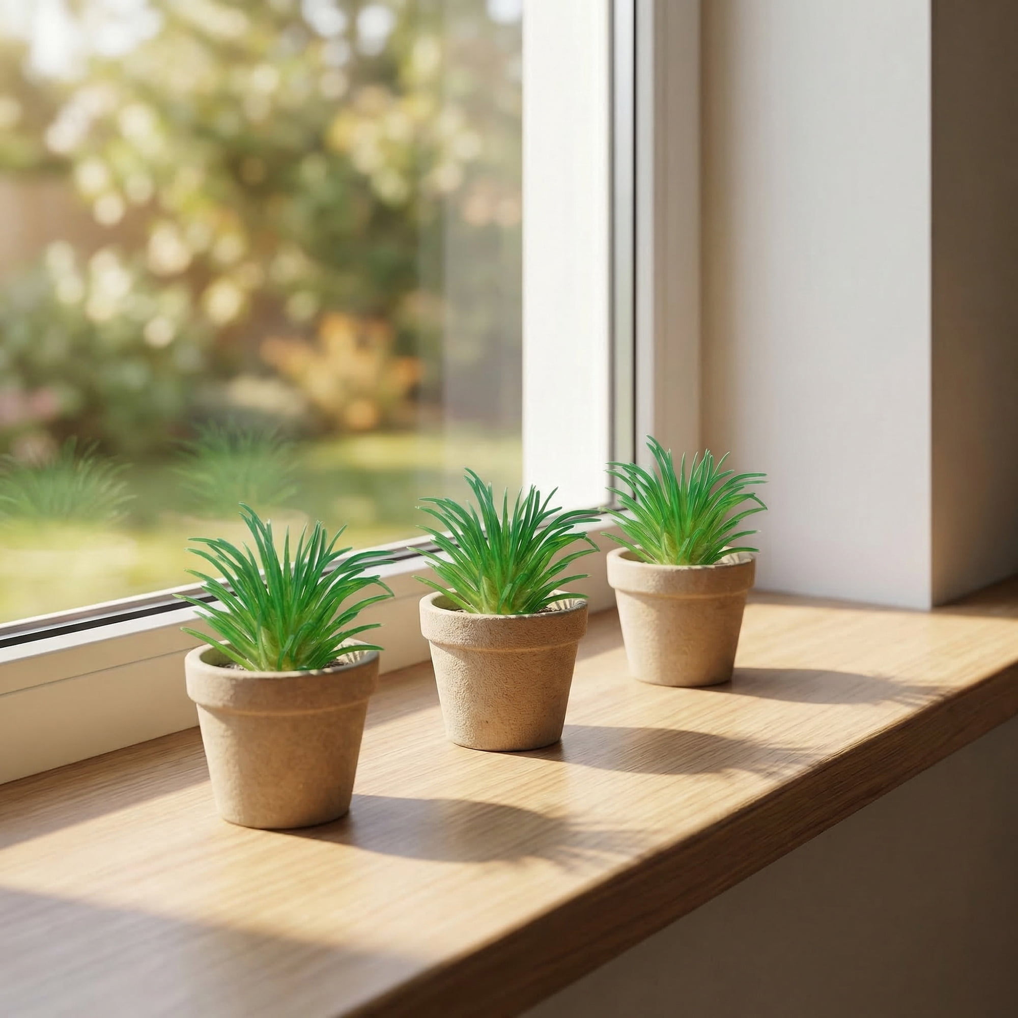 Unique Bargains 10Pcs Mini Artificial Air Plants 2.8" Green