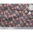 thumbnail image 3 of Soimoi Poly Georgette Fabric Monstera Leaf & Floral Fabric Prints by Yard 42 Inch Wide, 3 of 5
