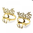 thumbnail image 4 of Christmas Napkin Rings Set of 6, Gold/Silver Xmas Tree Snowflake Elk Napkin Holder Rings for Christmas Wedding Holiday Dinner Table Decoration, 4 of 7