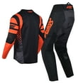 thumbnail image 2 of Willbros Motocross Jersey Pants Combo Dirt Bike MX Gear Set Offroad Package Riding Men's Women Racewear Black Orange (Jersey Adult XXL/Pants W38), 2 of 13