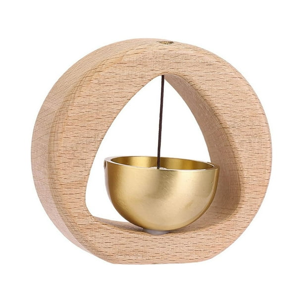 Timbre de puerta, campanas de comerciantes, decoraciones de madera, puertas creativas de granja, regalo, campana de carillón Sin pájaro