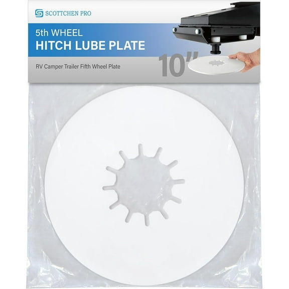 SCOTTCHEN 5th Wheel Hitch Lube Plate 10in RV Camper Trailer Fifth Wheel Plate - 1Pack