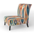 thumbnail image 3 of Designart "Retro Abstract Drops XI" Upholstered Modern Geometric Accent Chair and Modern & Contemporary Arm Chair - Multiple Color & Pattern, 3 of 7
