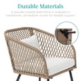 thumbnail image 2 of Best Choice Products 3-Piece Outdoor Wicker Bistro Set Patio Chat Conversation Furniture w/ 2 Chairs, Side Table - Ivory, 2 of 6