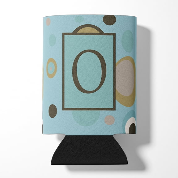 Letter O Initial Monogram - Blue Dots Can or Bottle Hugger