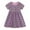 Purple, variant on Kids Dresses for Girls Short Sleeve Summer Crew Neck Floral Print Princess Dance Party Girl Casual Dress 18-24 M