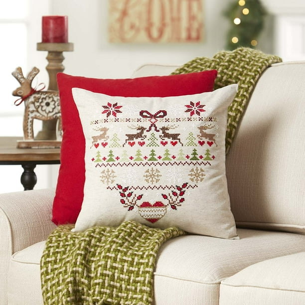 Herrschners® Nordic Christmas Pillow Cover Stamped CrossStitch Kit