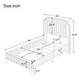 Sesslife Full Size Bed Frame, Modern Upholstered Platform Bed Frame
