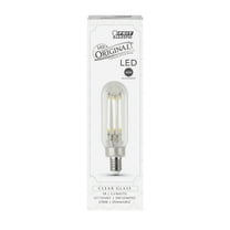 Feit Electric 3.3 Watt (40W Equiv.) Soft White Original Vintage LED Light Bulb, T8, E12, Dimmable