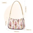 thumbnail image 3 of FORMRS Womens Shoulder Bag with Chain Strap Clutch Purse Cute Tote Handbag, Pink Ice Cream Pattern, 3 of 7