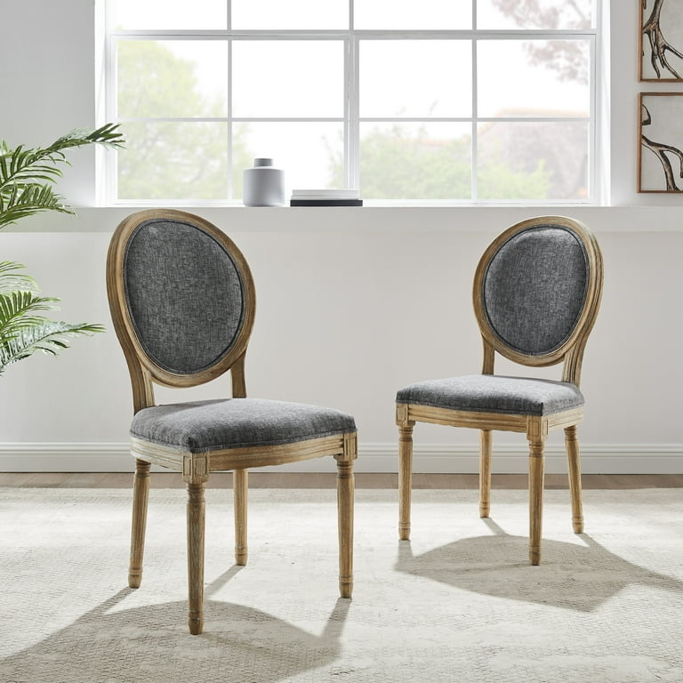 Linon Avalon Full Back Casual Dining Chair, Set of 2, 18