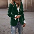 thumbnail image 4 of Yigetop Velvet Blazer Women Women's office Wear Velvet Blazer with Button Casual Blazers Fall Winter Outerwear Work Coats 2025 Womens Blazer, Light Green, XL, 4 of 7