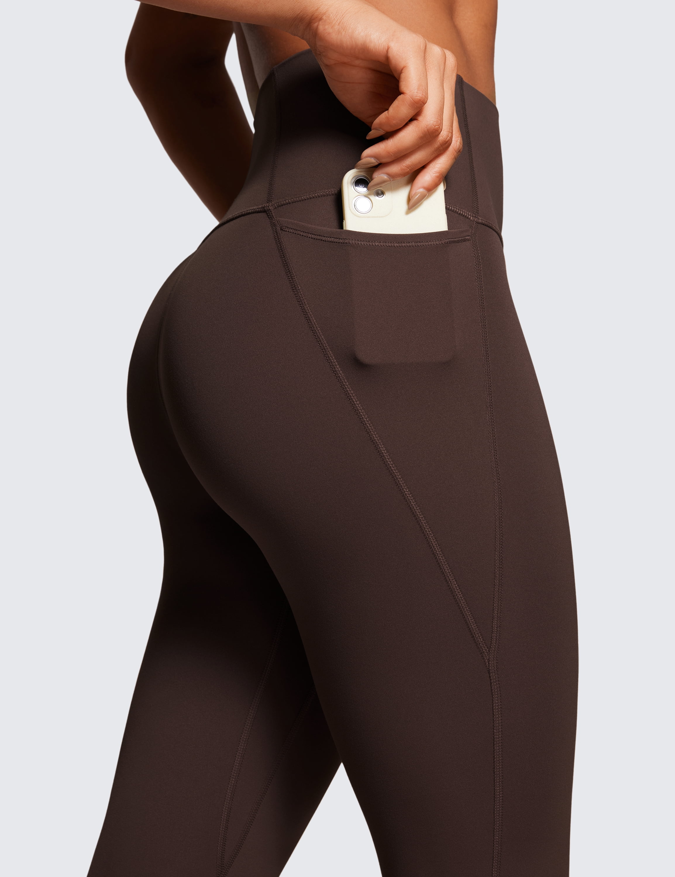 CRZ YOGA Womens Butterluxe Workout Leggings 25 Inches High Waisted Gym Yoga Pants with Pockets
